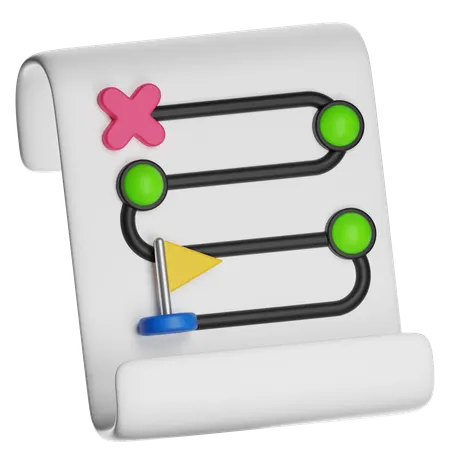 Business Roadmap  3D Icon