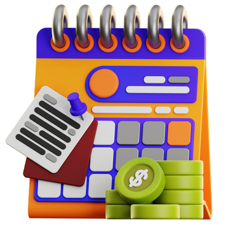 BUSINESS SCHEDULE  3D Icon