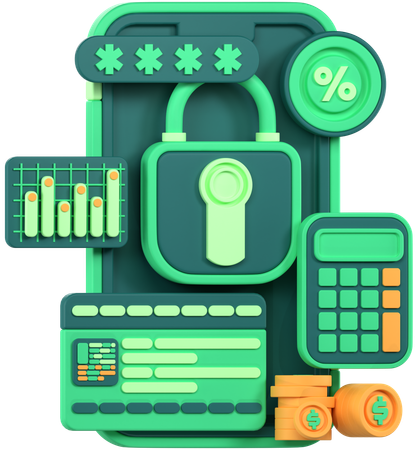 Business Security  3D-Symbol