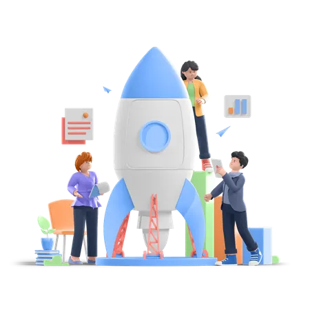 Business Startup  3D Illustration