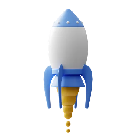 Rocket Launching 3 D Illustration 3D Illustration