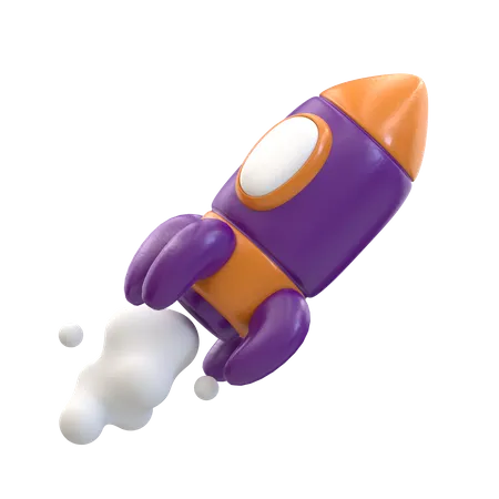 3 D RENDERING ROCKET ICON FOR BUSINESS MARKETING 3D Icon