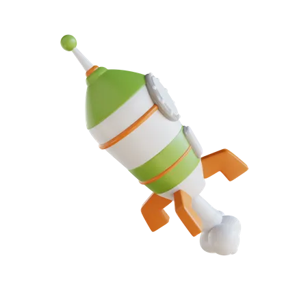 3 D Illustration Business Startup Rocket 3D Icon
