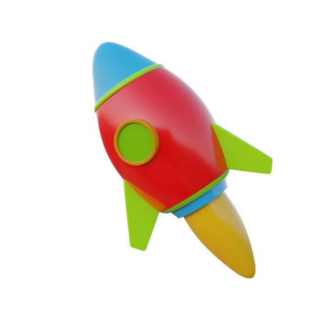 Business Startup Rocket  3D Icon