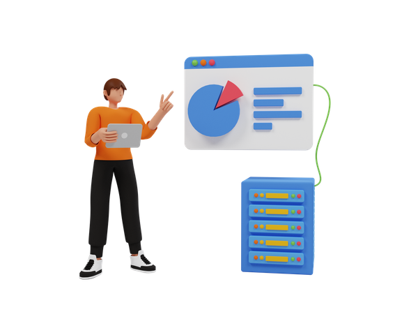 Business Statistics  3D Illustration