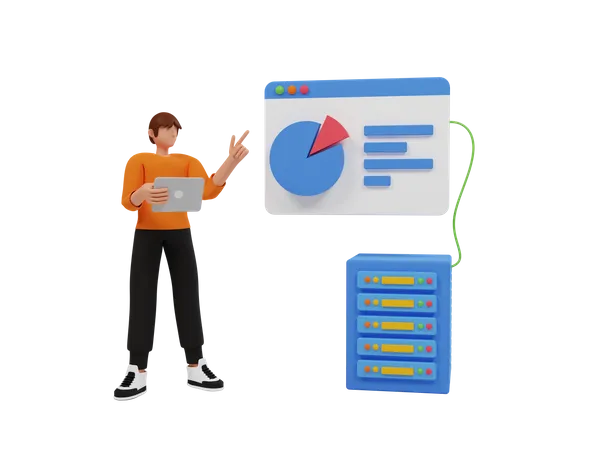 Business Statistics  3D Illustration