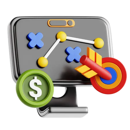 3 D Business Strategy Icon 3D Icon