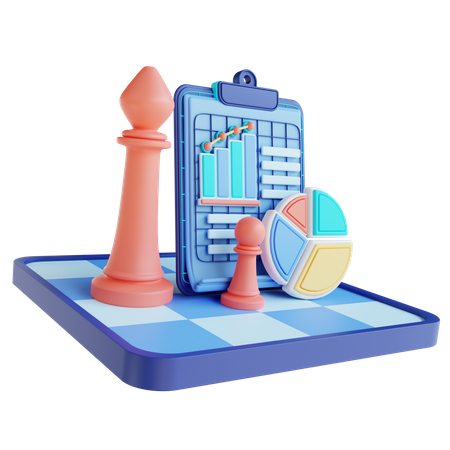 Business Strategy Analysis  3D Icon