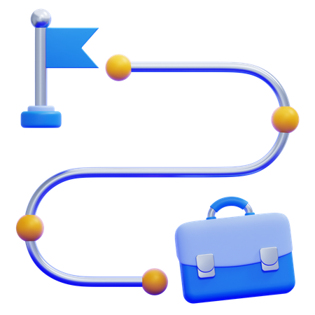 Business Strategy Map  3D Icon