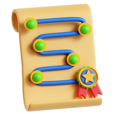 Business Strategy Map  3D Icon