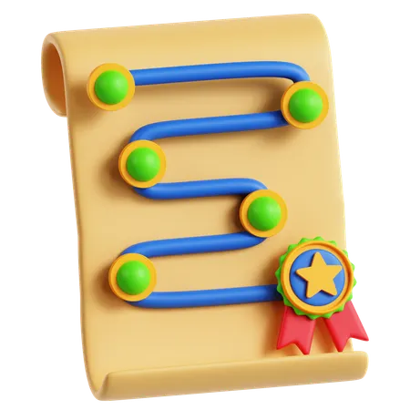 Business Strategy Map  3D Icon