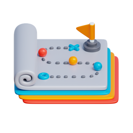 Business Strategy Map  3D Icon