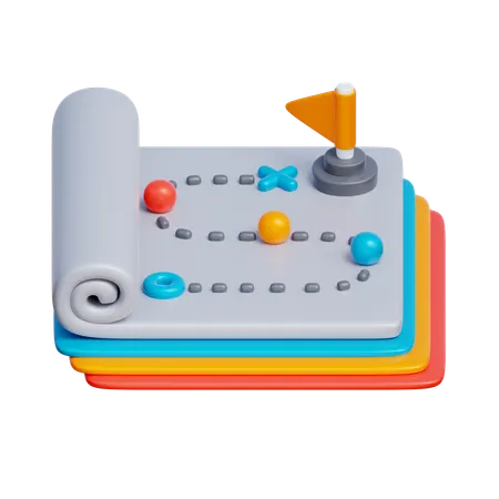 Business Strategy Map  3D Icon