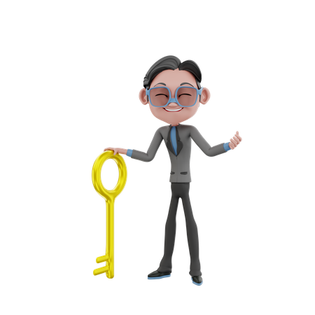 Business Success Key  3D Illustration