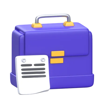 Business Suitcase 3 D Icon 3D Icon