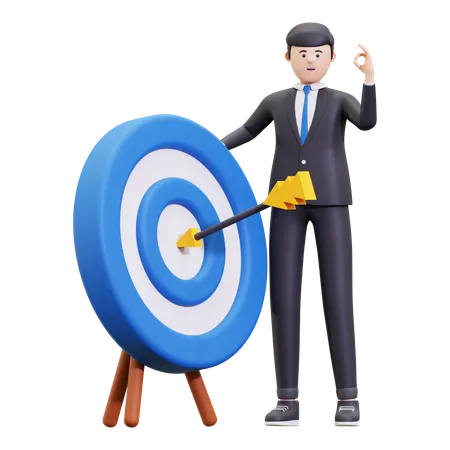 Business Target 3D Illustration
