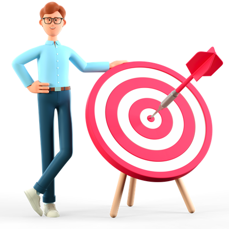 Business target  3D Illustration