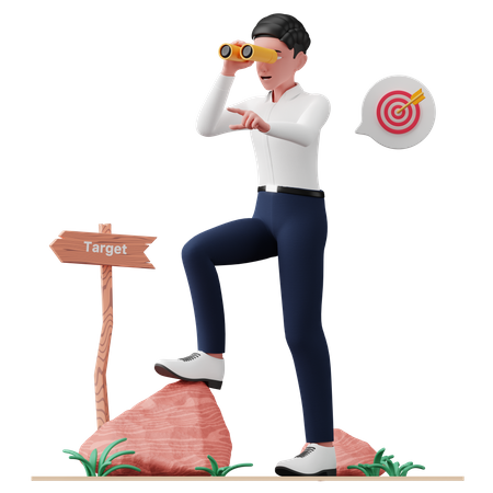 Business target  3D Illustration