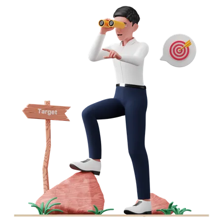 Business target  3D Illustration