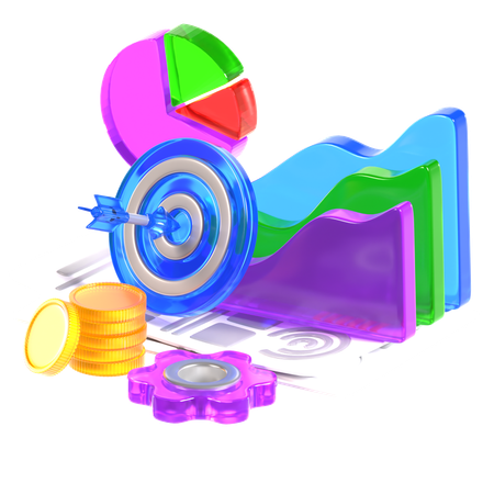 Business target  3D Illustration