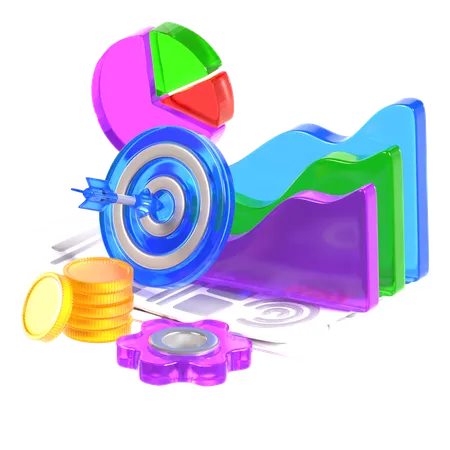 Business target  3D Illustration