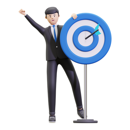 Business target  3D Illustration