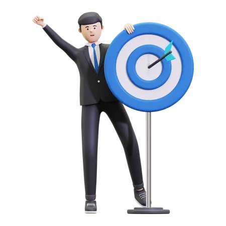 Business target  3D Illustration