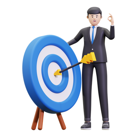 Business target  3D Illustration