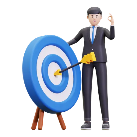 Business target  3D Illustration