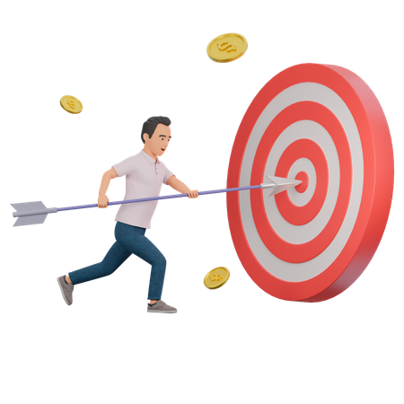 Business target  3D Illustration