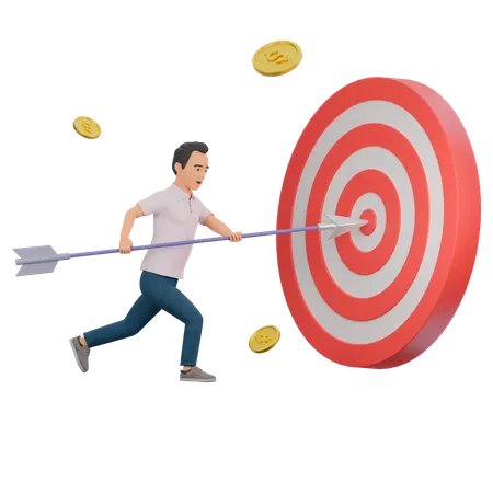 Business target  3D Illustration