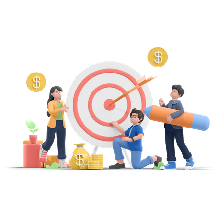 Business Target  3D Illustration