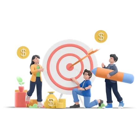 Business Target  3D Illustration