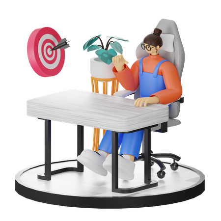 Business Target  3D Illustration