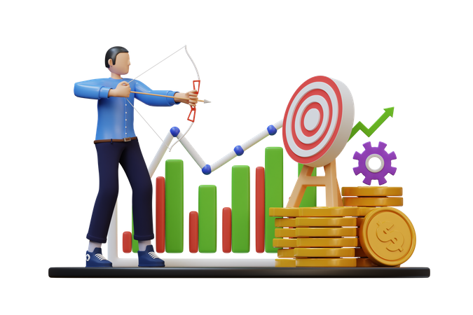 Business Target  3D Illustration