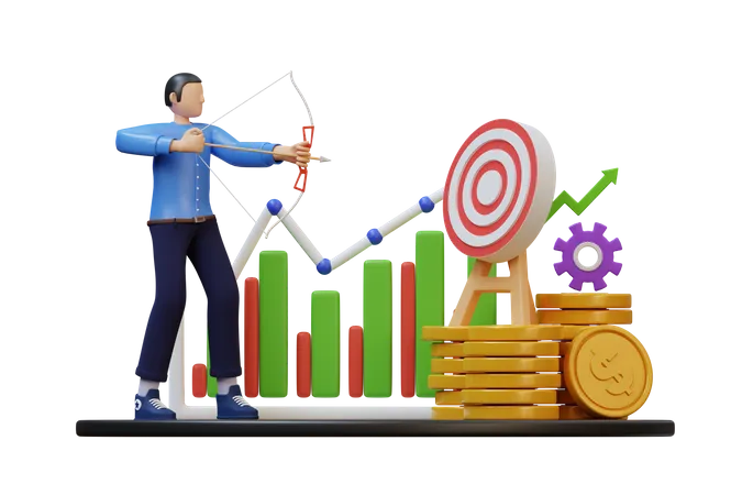 Business Target  3D Illustration