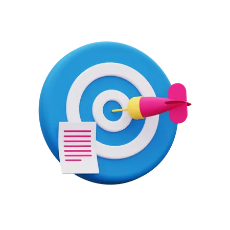 3 D Business Target Icon 3D Icon