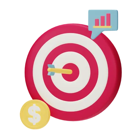 Business Target 3 D Business Analytic 3D Icon