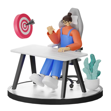 Business Target  3D Illustration