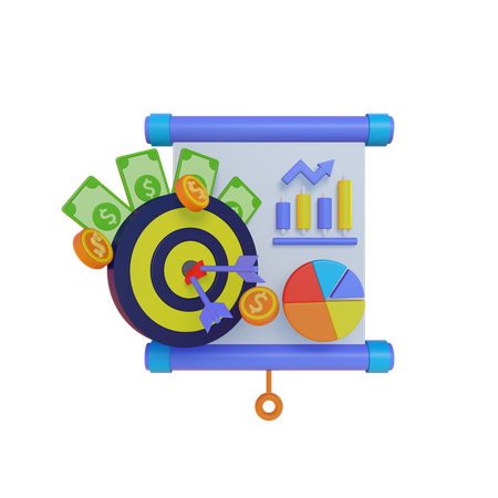 Business Target Success  3D Illustration