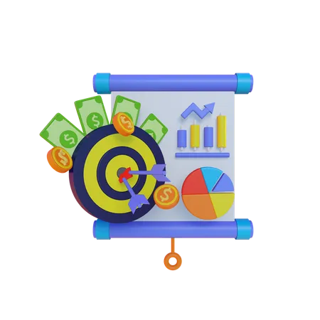 Business Target Success  3D Illustration