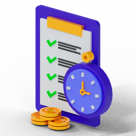 Business task list  3D Icon