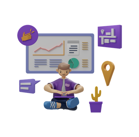 Business tasks  3D Illustration