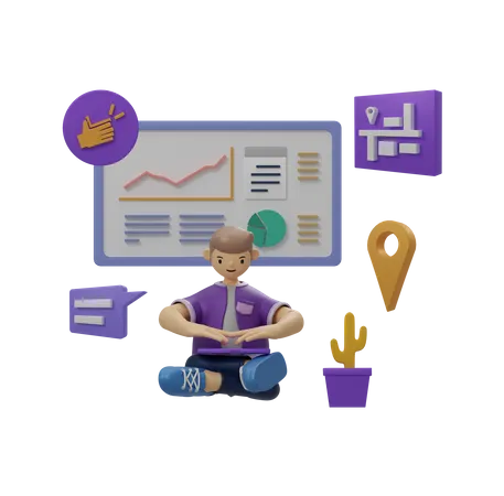 Business tasks  3D Illustration