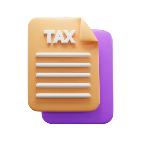 Business Tax Document  3D Icon