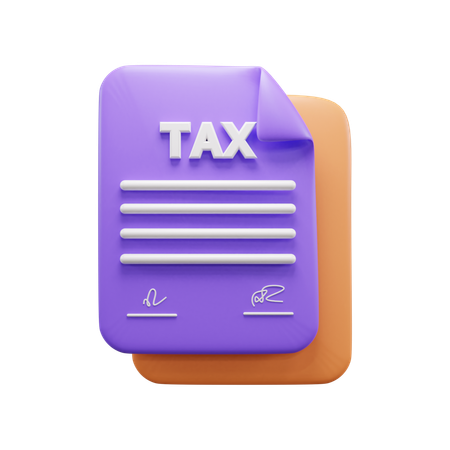 Business Tax Document  3D Icon