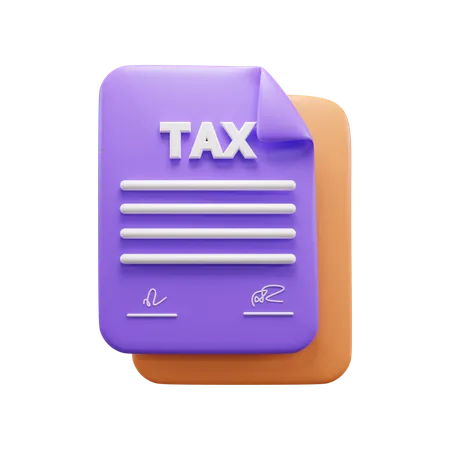 Business Tax Document  3D Icon