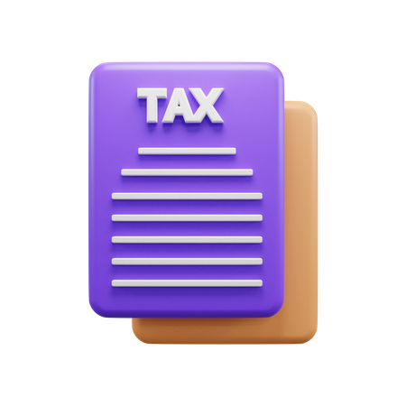 Business Tax Document  3D Icon