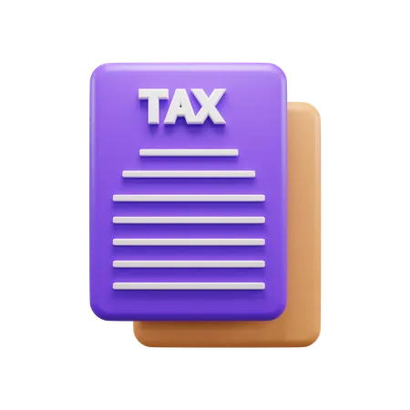 Business Tax Document  3D Icon