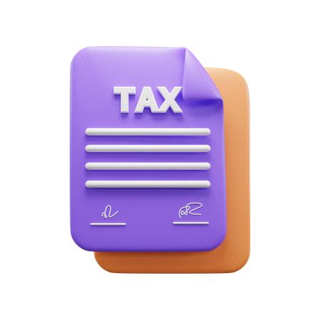 Business Tax Document  3D Icon